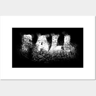 "Fall" Typography Aesthetic Posters and Art